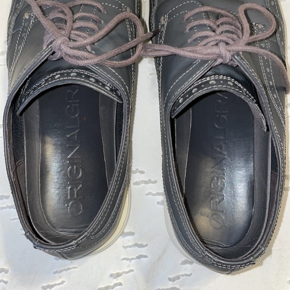 EUC Cole Haan Original Grand Shortwing Men's Gray Leather Shoe Sz 10M C30025 - Picture 8 of 9
